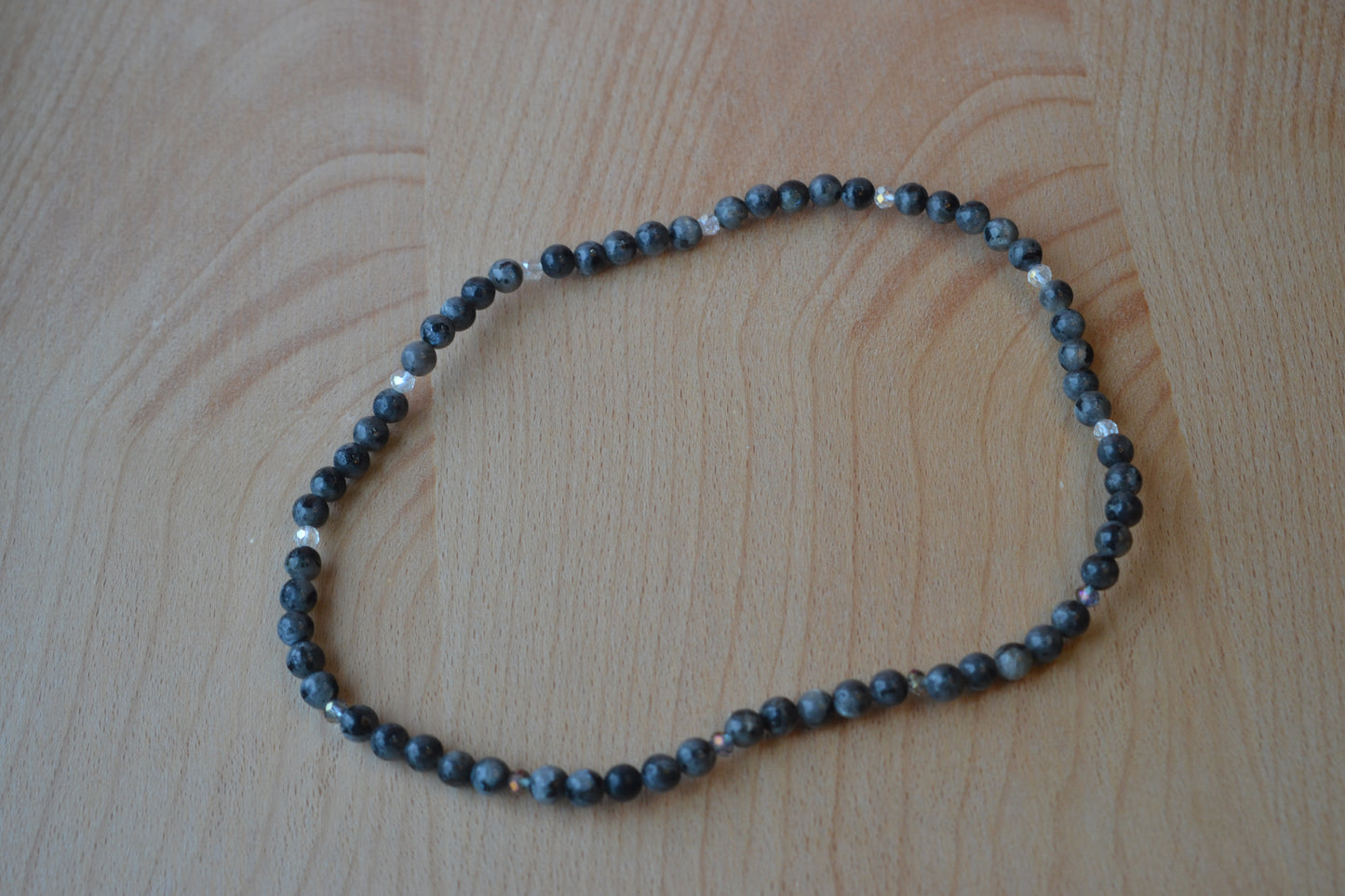 Labradorite & Crystal Light Choker – Intuition, Protection & Inner Spark (16”)