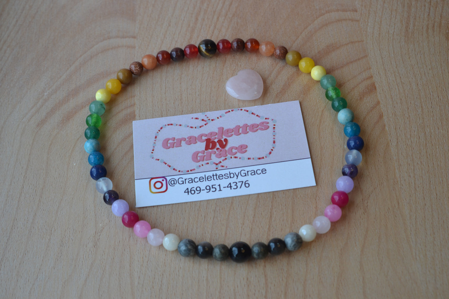 Gemstone Rainbow Journey Choker – Dual-Sided Power with Yellow Tiger’s Eye & Black Onyx (16”)