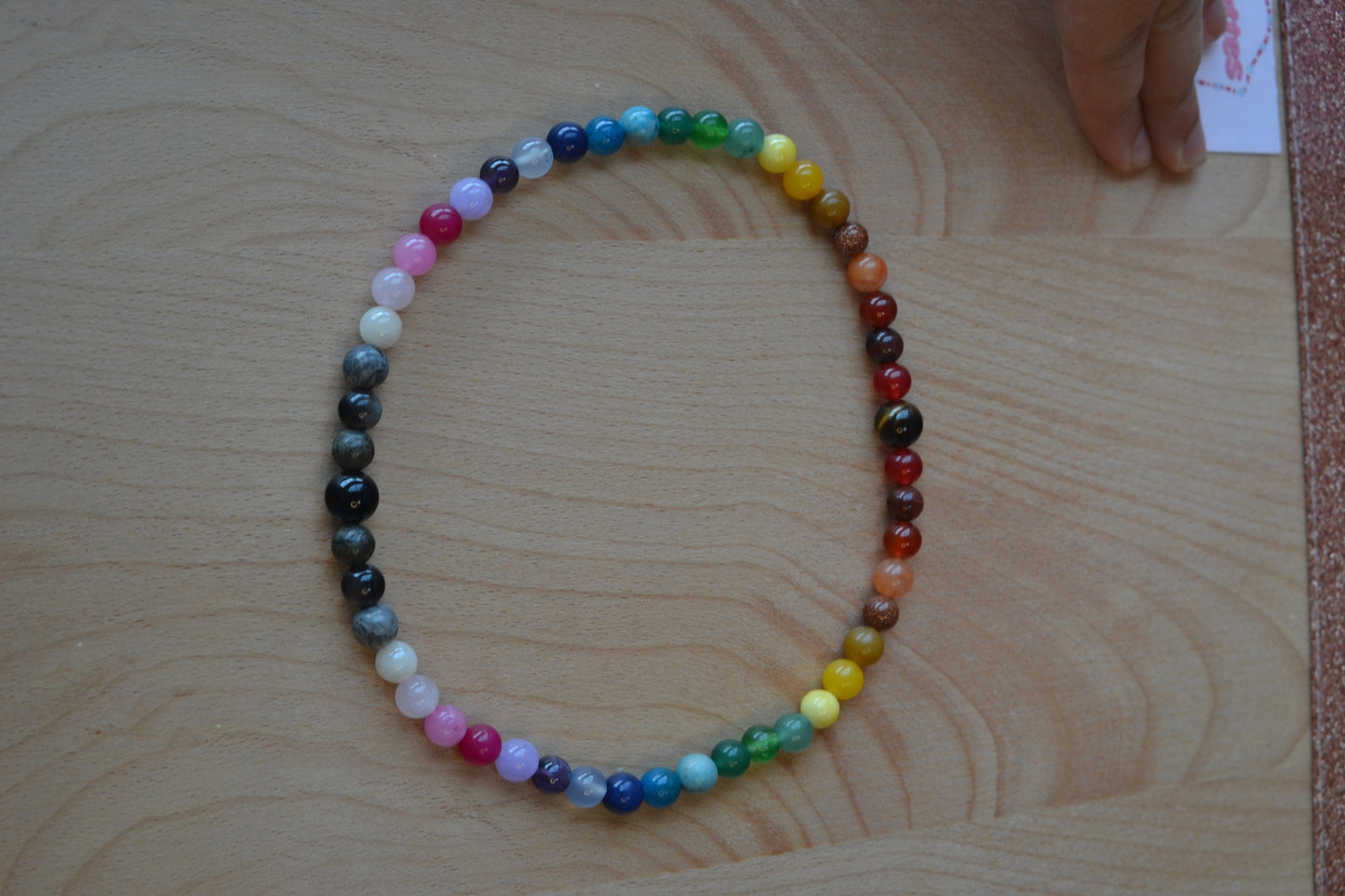 Gemstone Rainbow Journey Choker – Dual-Sided Power with Yellow Tiger’s Eye & Black Onyx (16”)