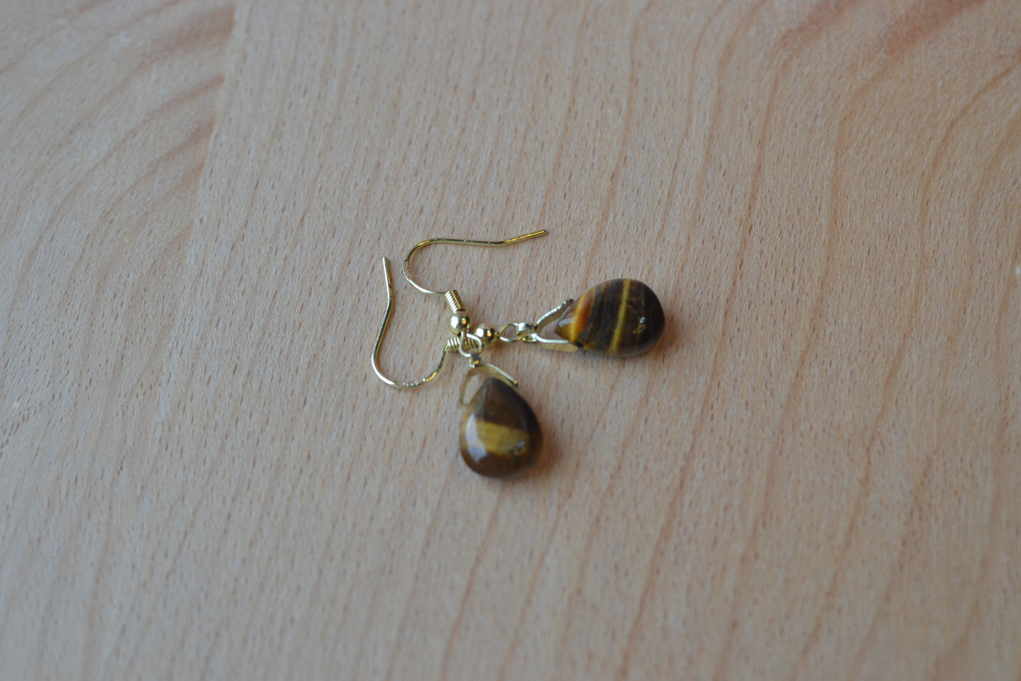 Tiger’s Eye Choker & Teardrop Earrings Set – Grounding & Confidence Jewelry