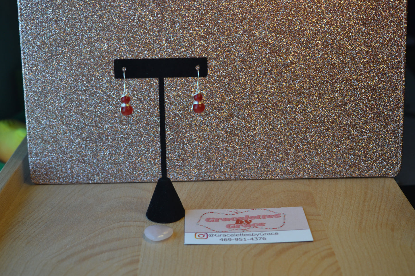 Cherry Quartz Earrings – Graceful Clarity in Silver