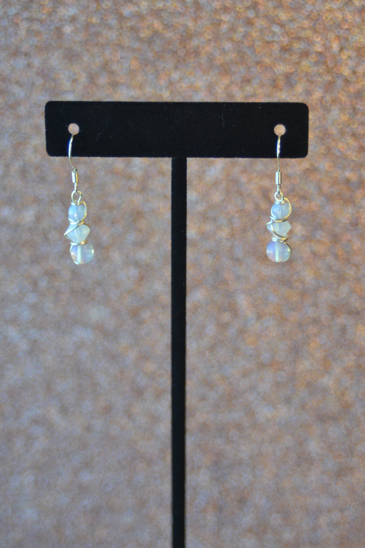 Opalite Tiered Earrings in Sterling Silver