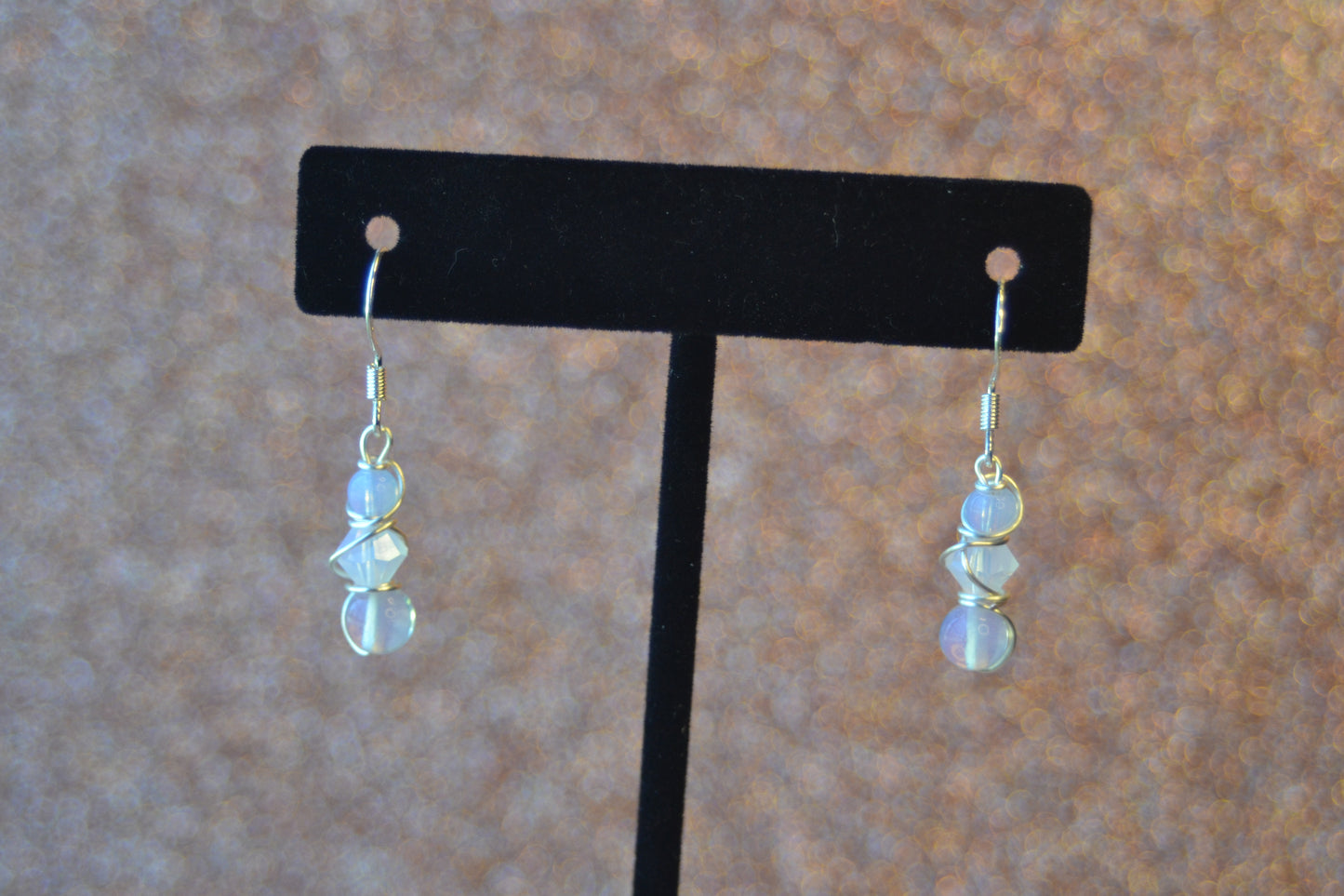 Opalite Tiered Earrings in Sterling Silver