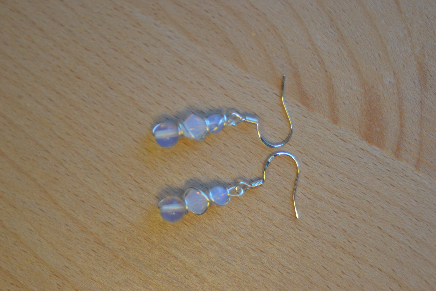 Opalite Tiered Earrings in Sterling Silver