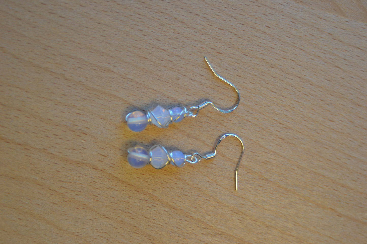 Opalite Tiered Earrings in Sterling Silver