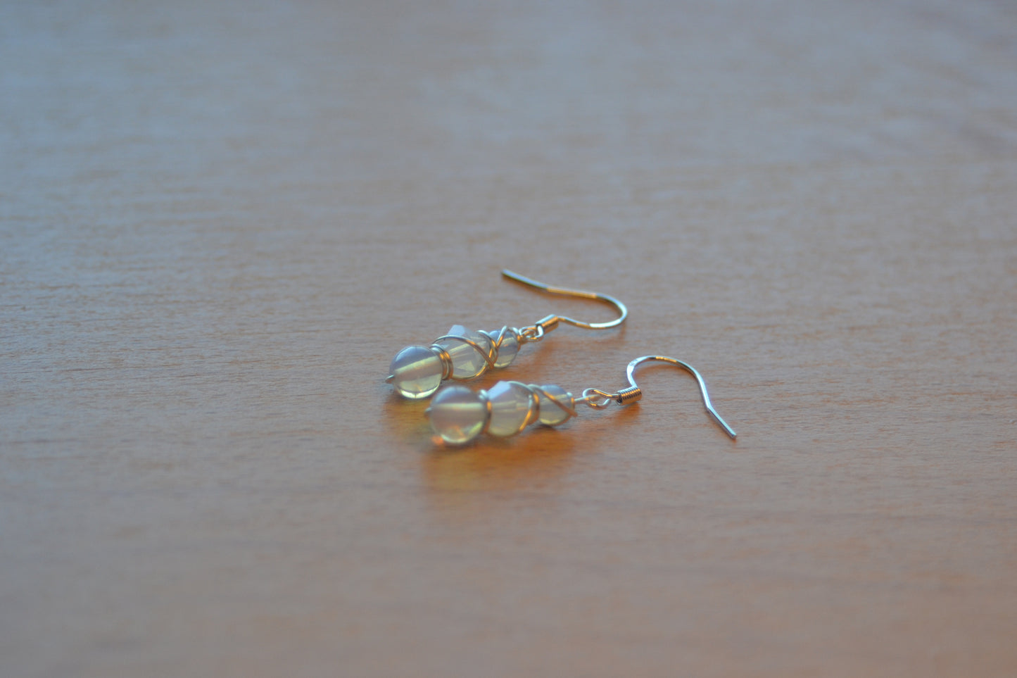 Opalite Tiered Earrings in Sterling Silver