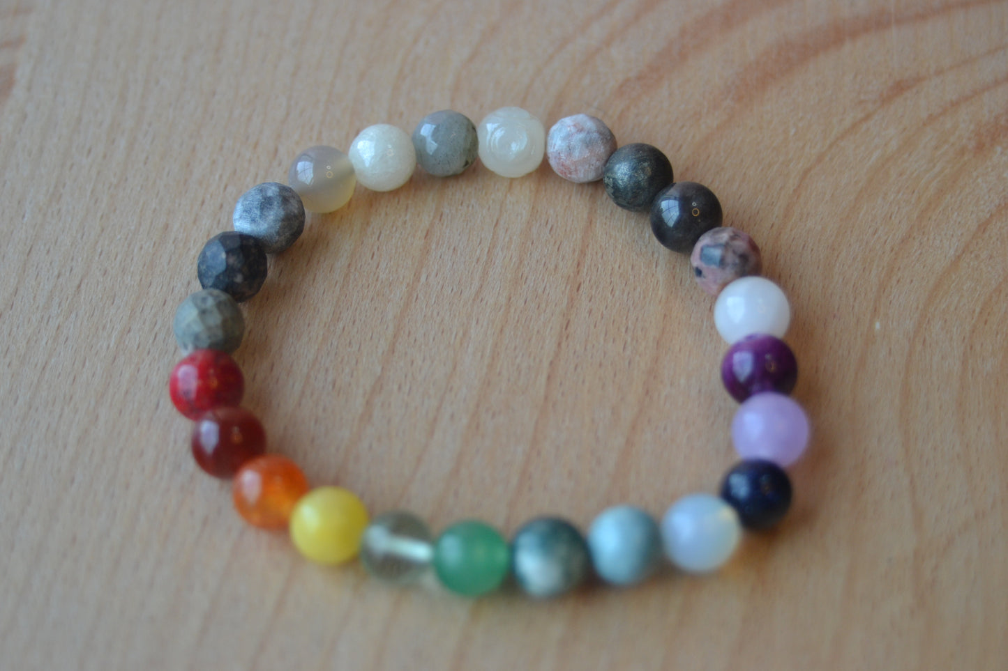 Rainbow Energy Alignment Bracelet – Grounding, Clarity & Emotional Harmony (6mm)