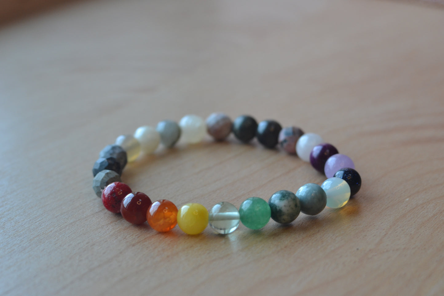 Rainbow Energy Alignment Bracelet – Grounding, Clarity & Emotional Harmony (6mm)