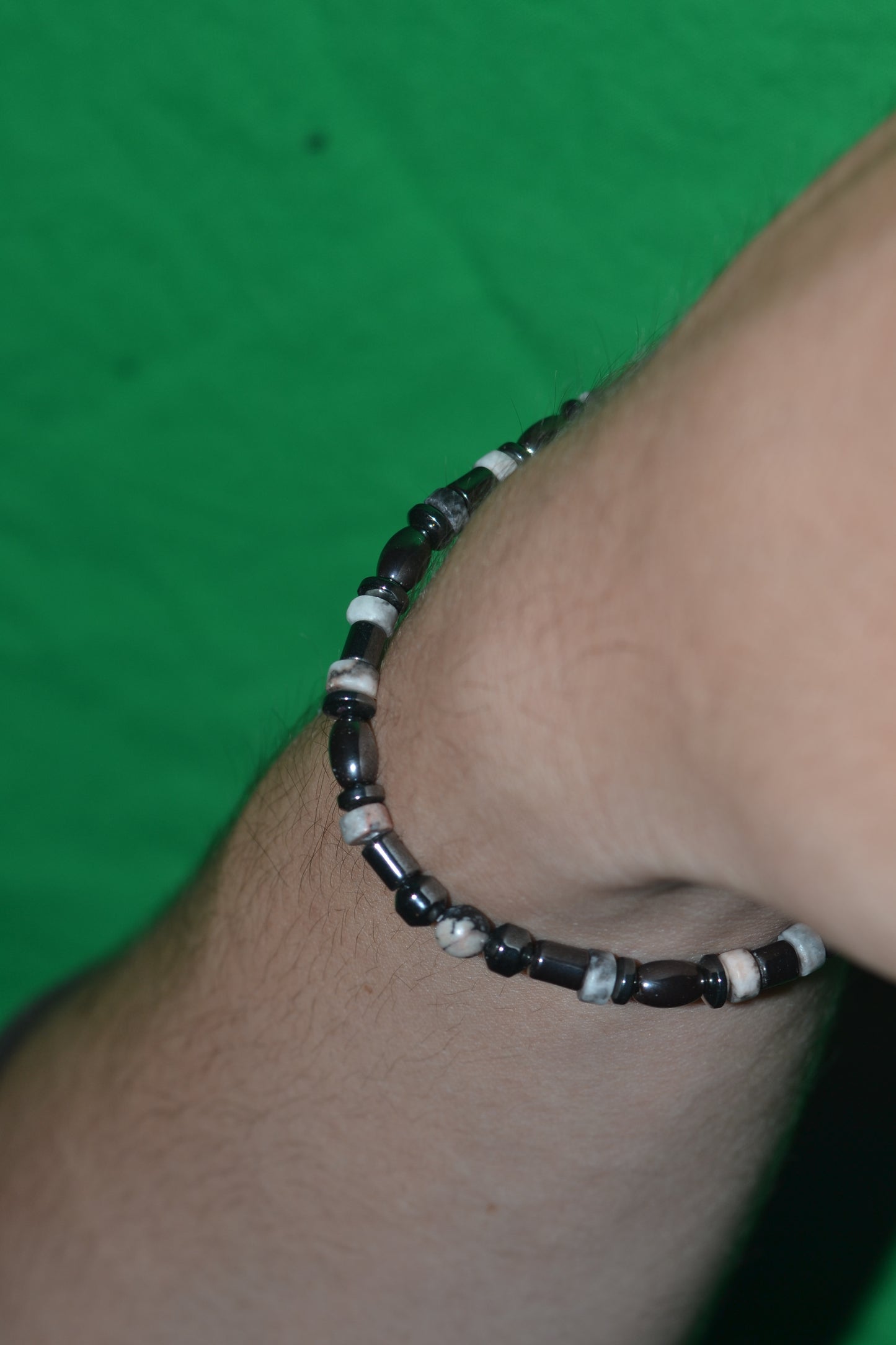 Hematite & Rhodonite Bracelet – Grounded Heart & Steady Strength (2mm)
