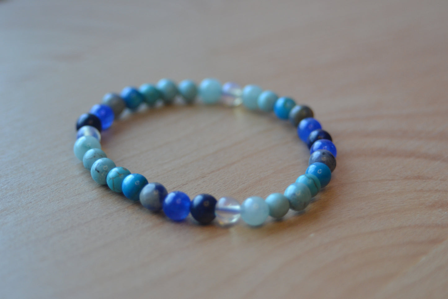 Ocean Mind Bracelet – 4mm Blues for Calm, Truth & Emotional Wisdom