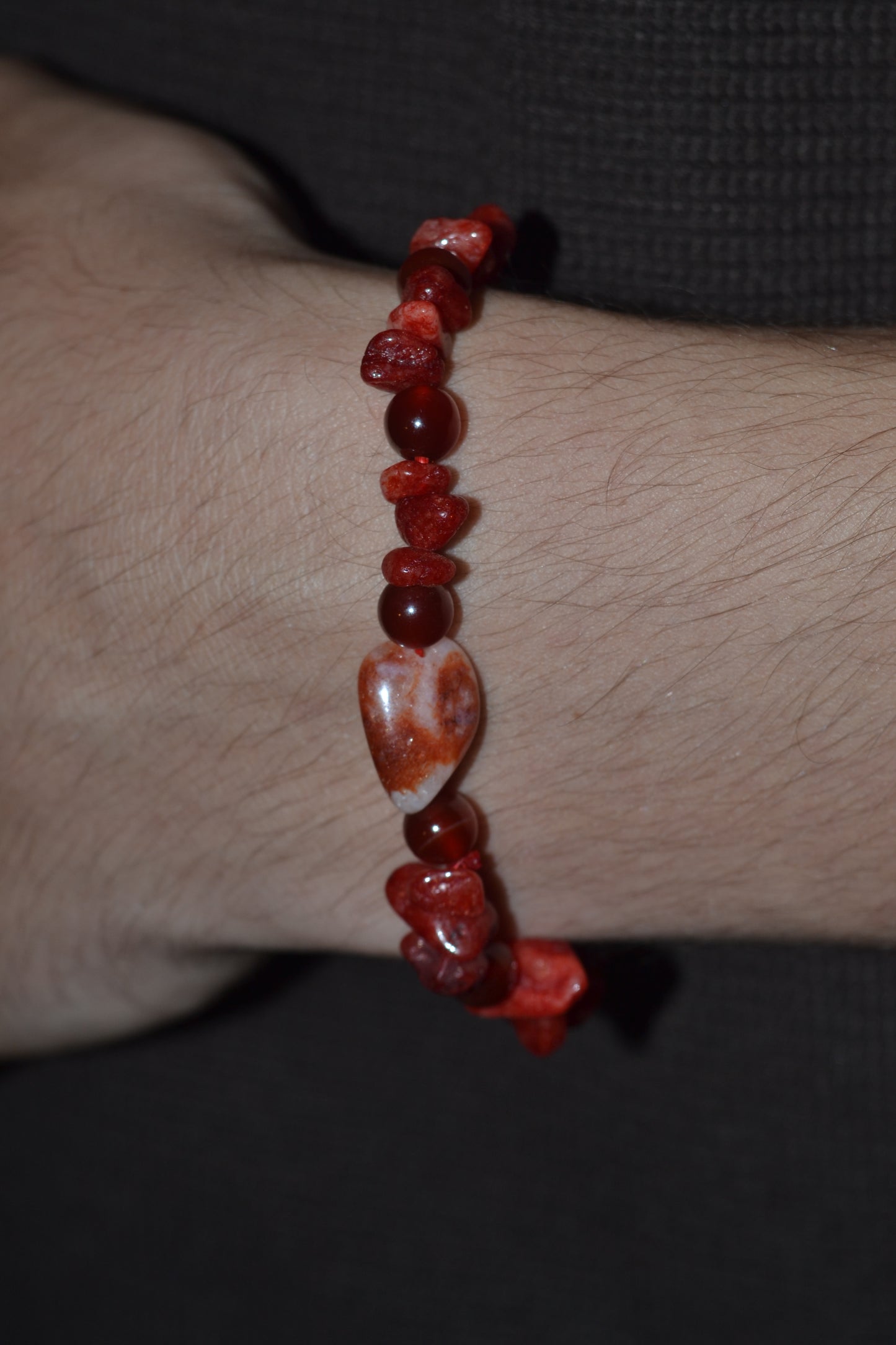 Cherry Quartz & Carnelian Power Bracelet – Masculine Energy for Grounding, Action & Strength