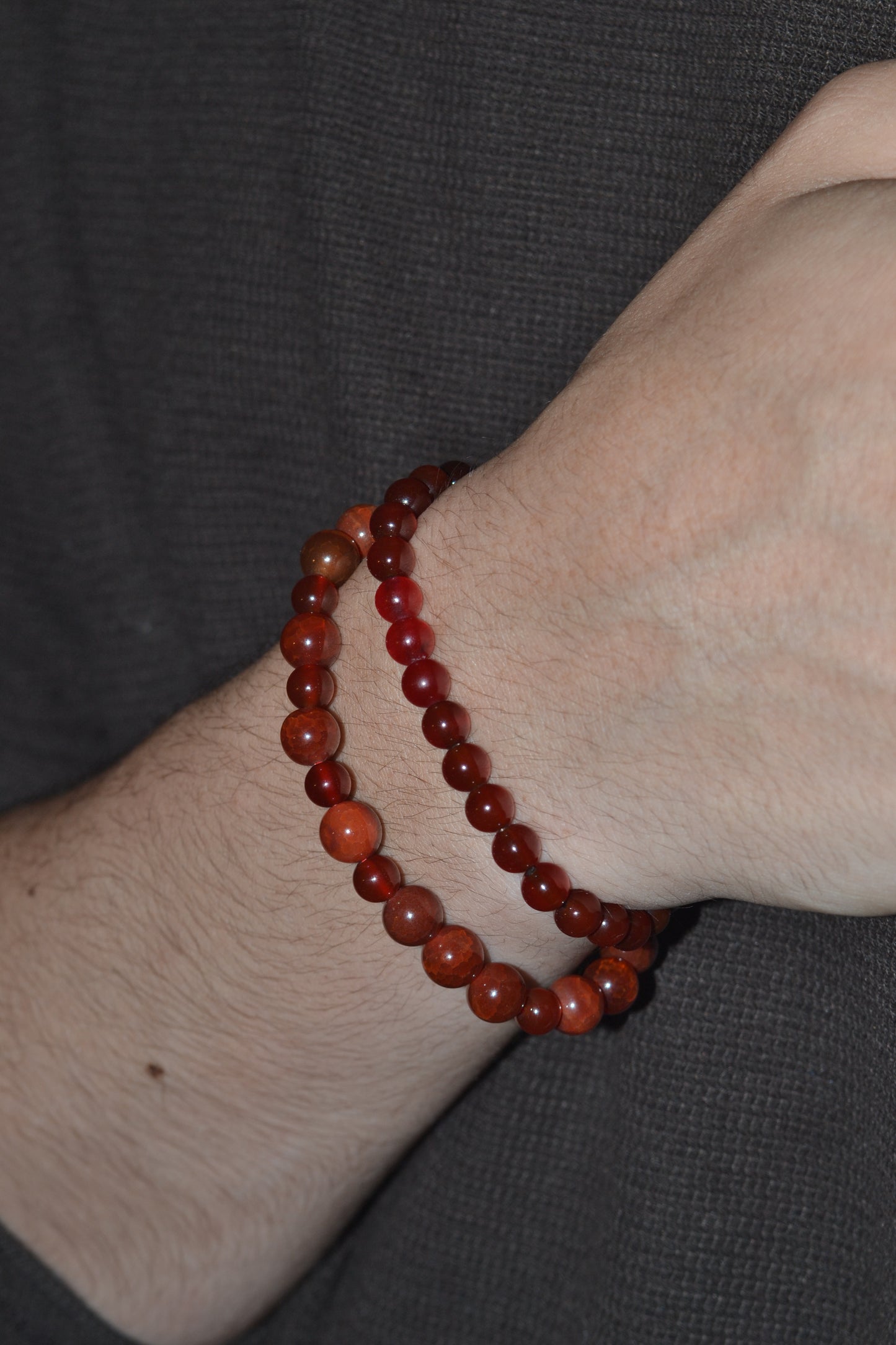 Carnelian & Cherry Quartz Power Bracelet – For Courage, Fire & Fighting for Yourself