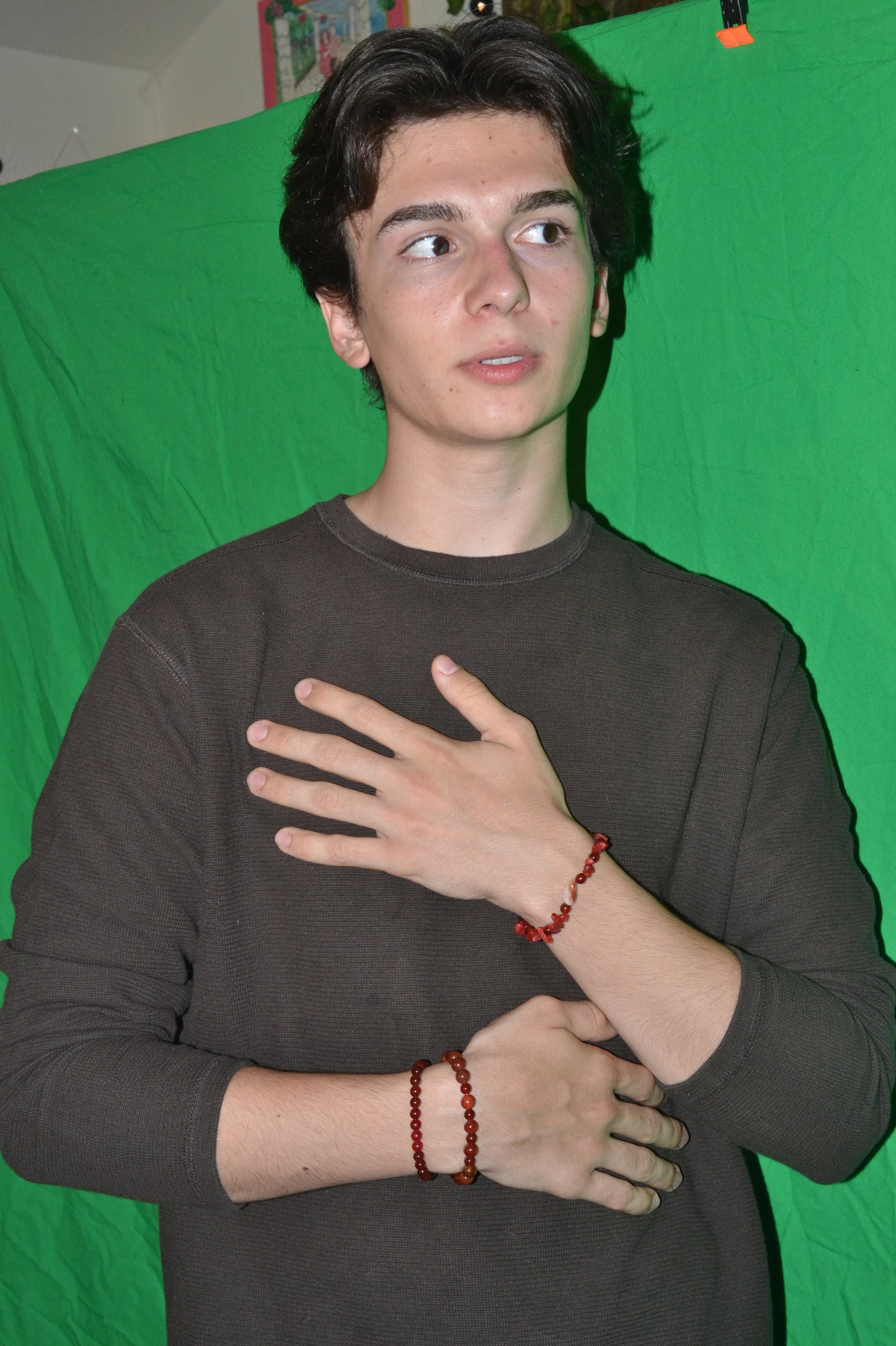 Cherry Quartz & Carnelian Power Bracelet – Masculine Energy for Grounding, Action & Strength