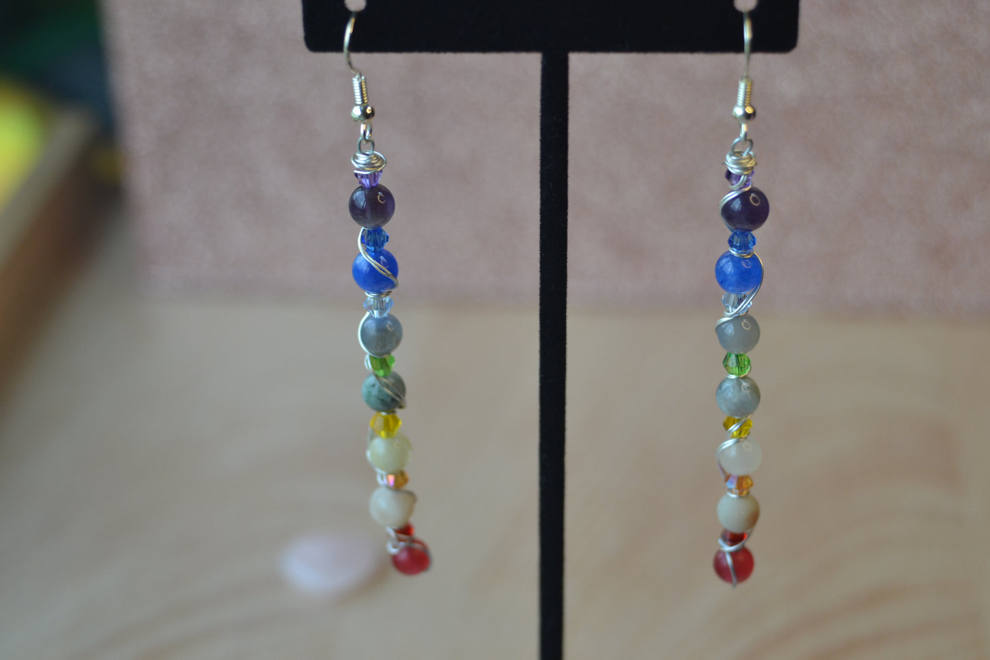 🌈 Chakra Alignment Earrings – “Celestial Flow”