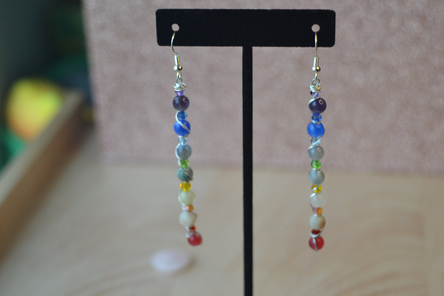 🌈 Chakra Alignment Earrings – “Celestial Flow”