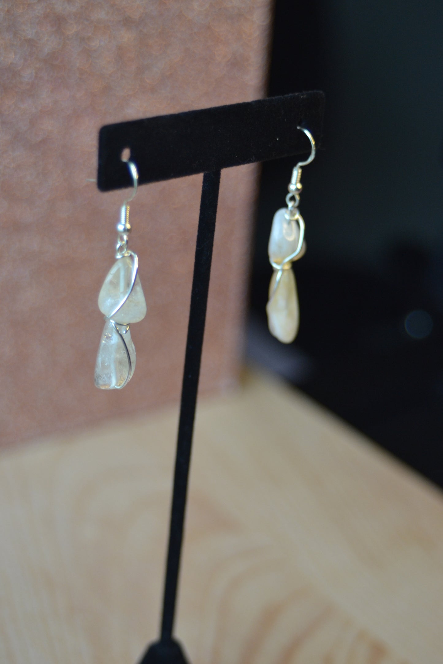 ✨ Two-Tier Citrine Earrings – “Sunbeam Glow”