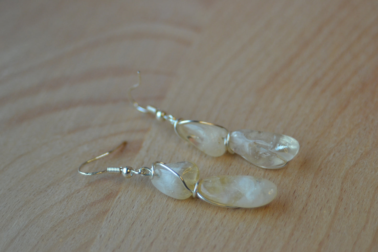 ✨ Two-Tier Citrine Earrings – “Sunbeam Glow”