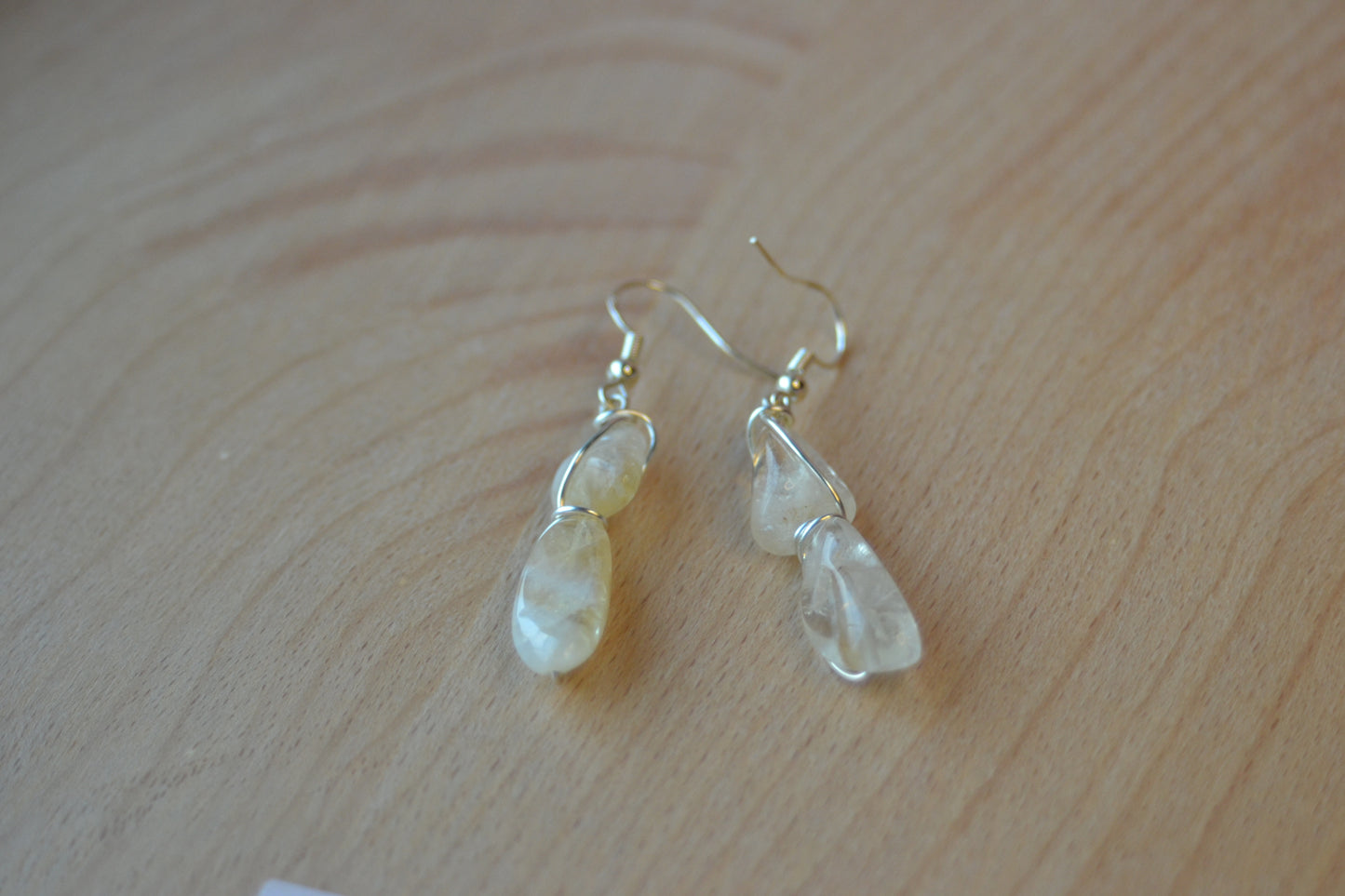 ✨ Two-Tier Citrine Earrings – “Sunbeam Glow”