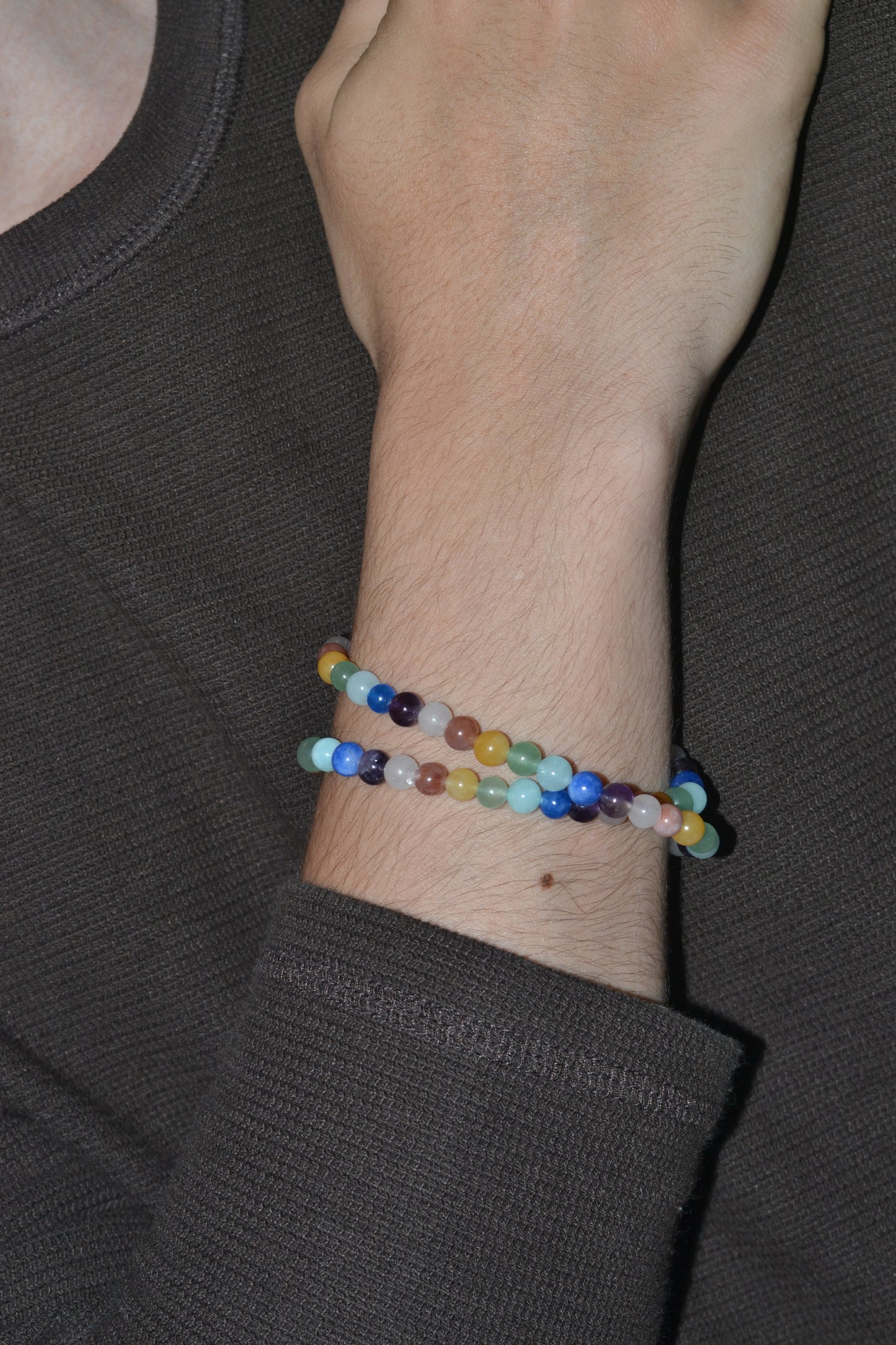 Delicate Rainbow Crystal Choker – Rose Quartz, Aquamarine, Amethyst & More (16”)