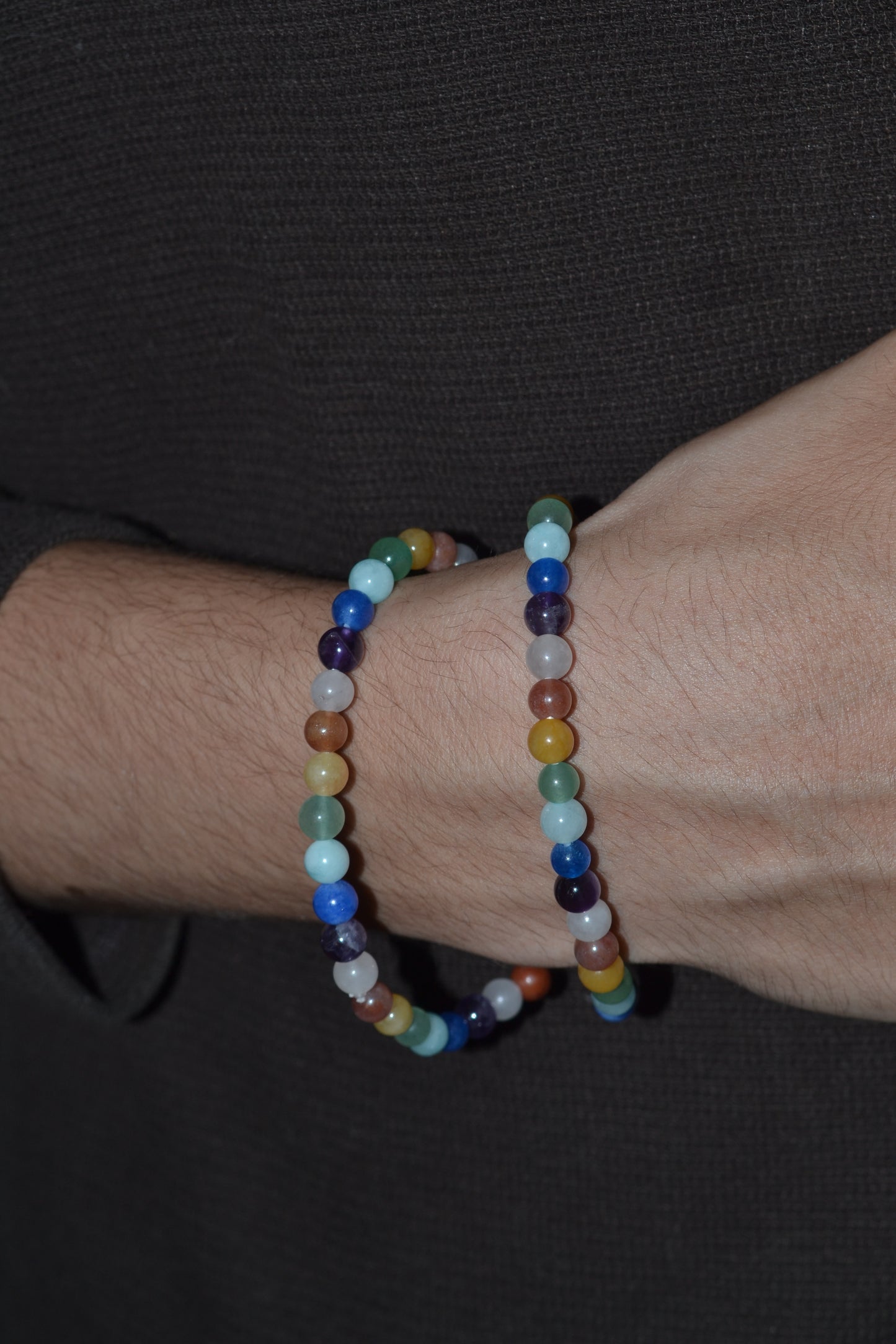 Delicate Rainbow Crystal Choker – Rose Quartz, Aquamarine, Amethyst & More (16”)