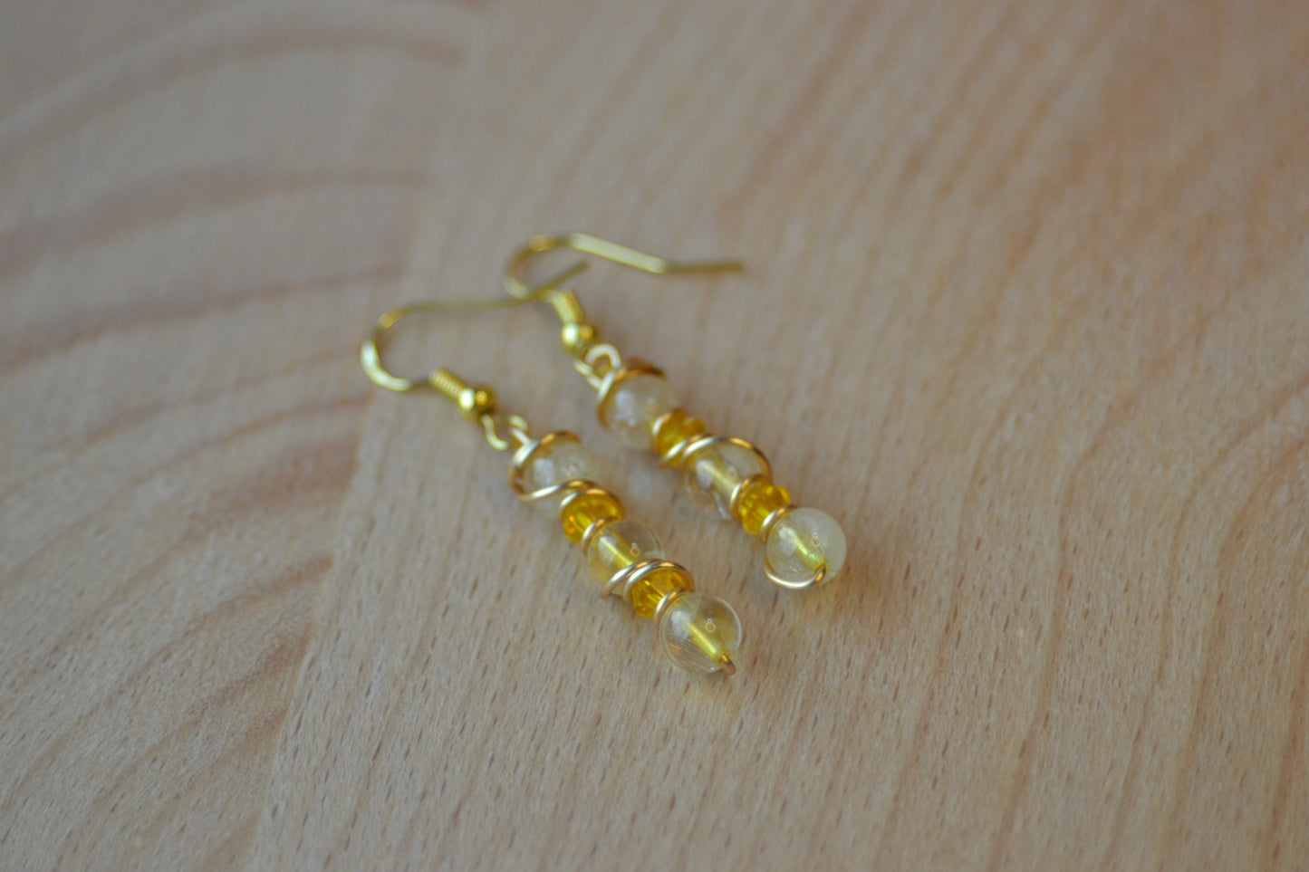 ☀️ Sunrise Drop Earrings – Citrine Spark