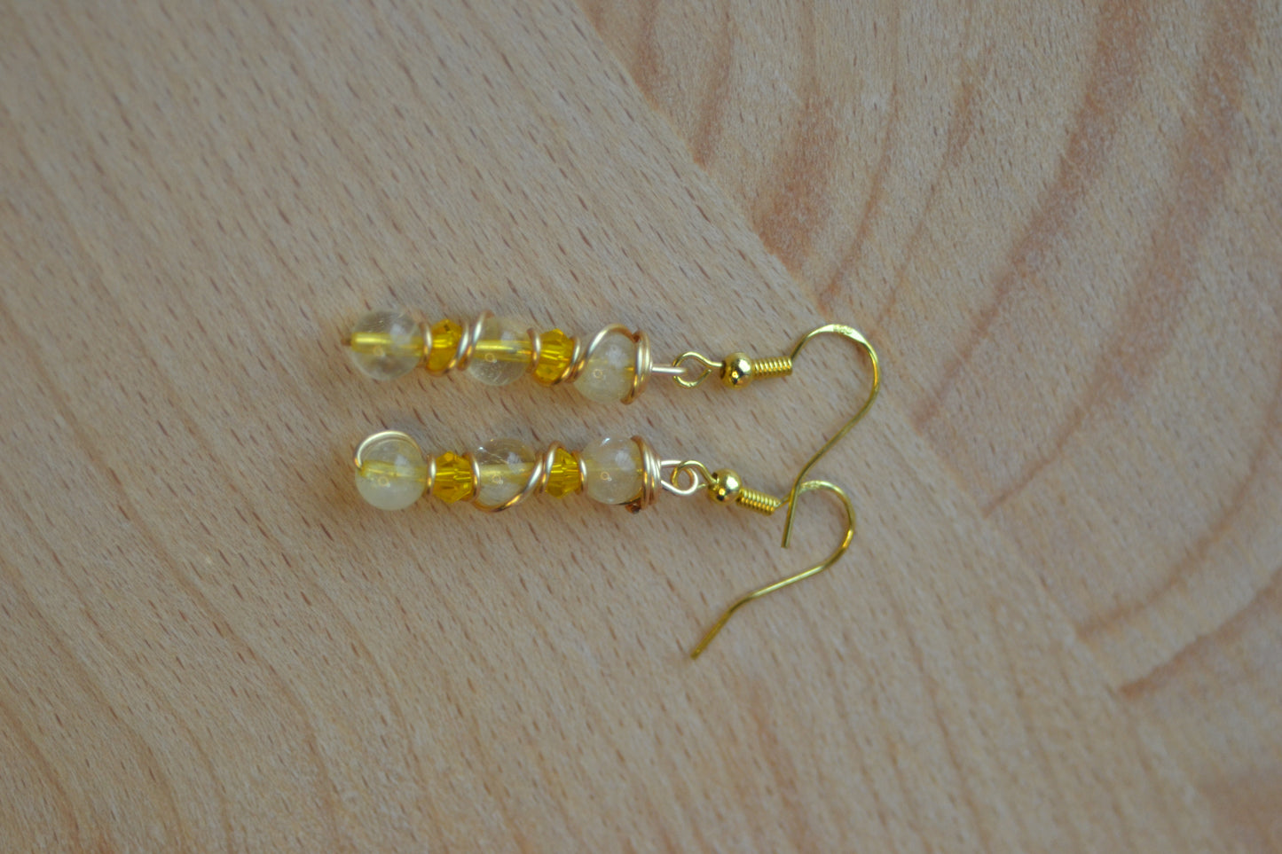 ☀️ Sunrise Drop Earrings – Citrine Spark