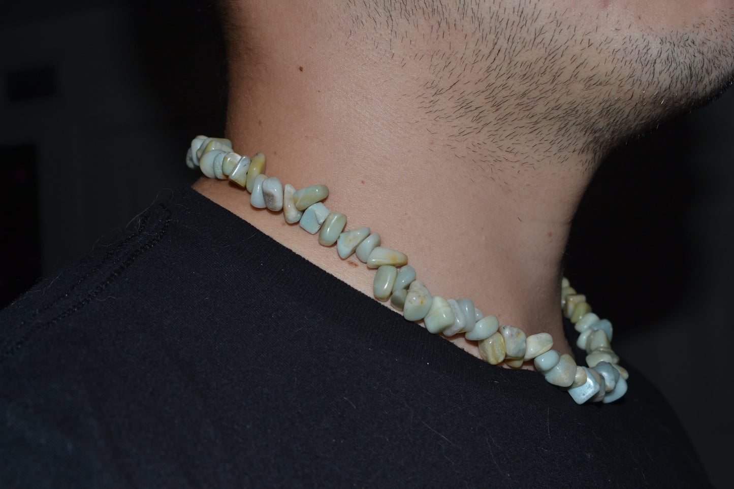 Chunky Amazonite Choker – Truth, Boundaries & Ocean Power (18")