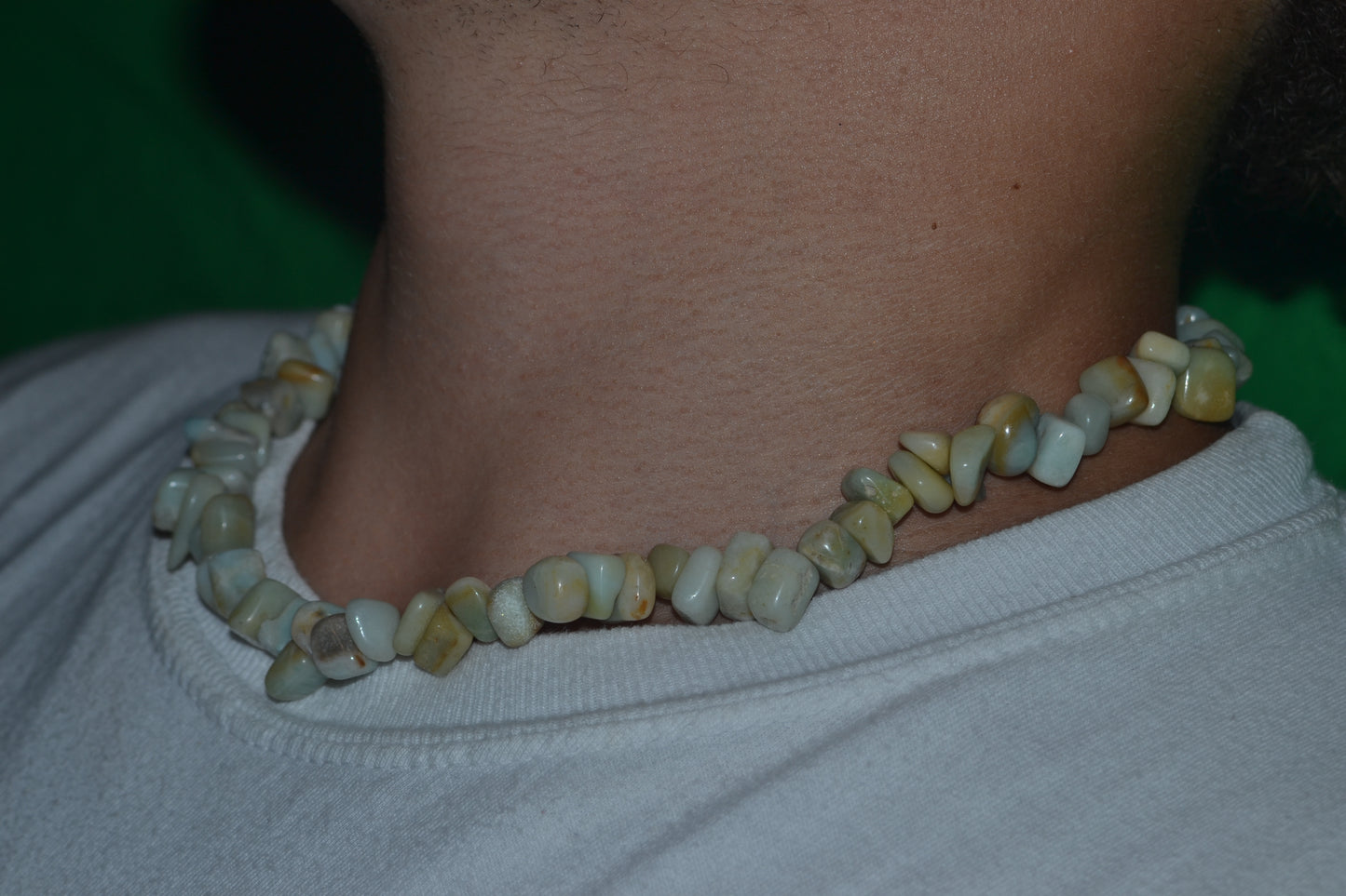 Chunky Amazonite Choker – Truth, Boundaries & Ocean Power (18")