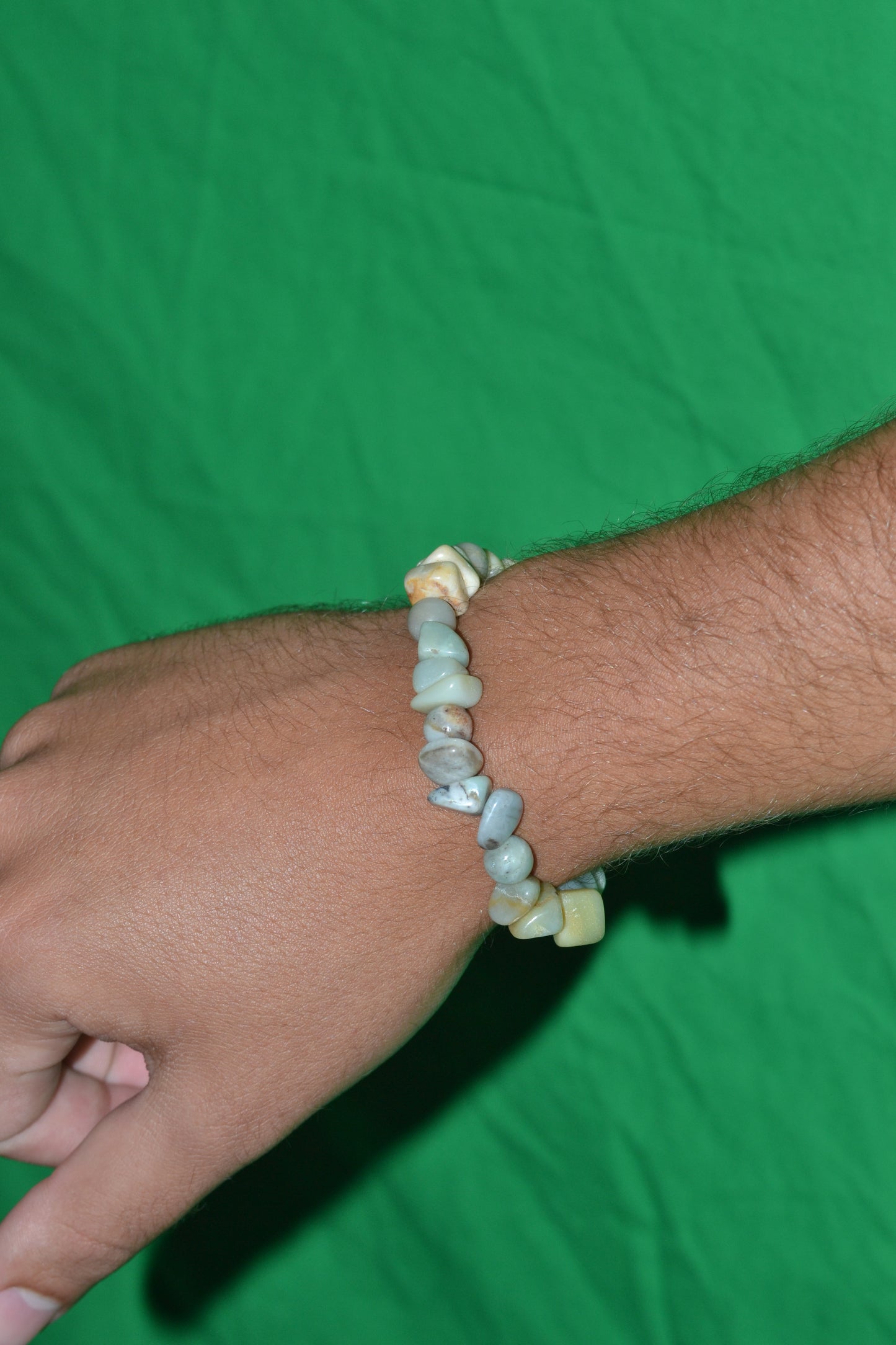 Chunky Amazonite Bracelet – Bold Blue-Green Statement