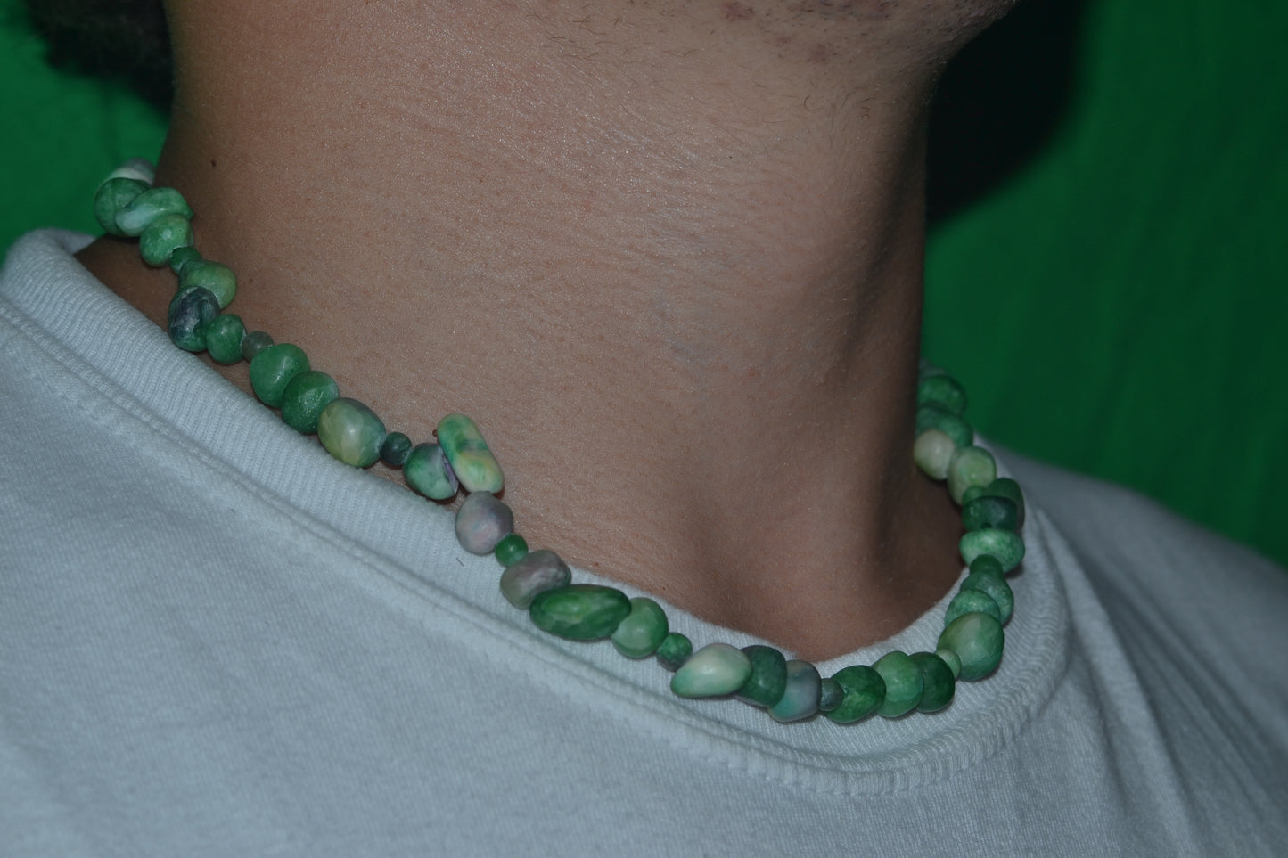 Raw Jade Choker & Bracelet Set – Wild Heart Energy & Earth Beauty (18")