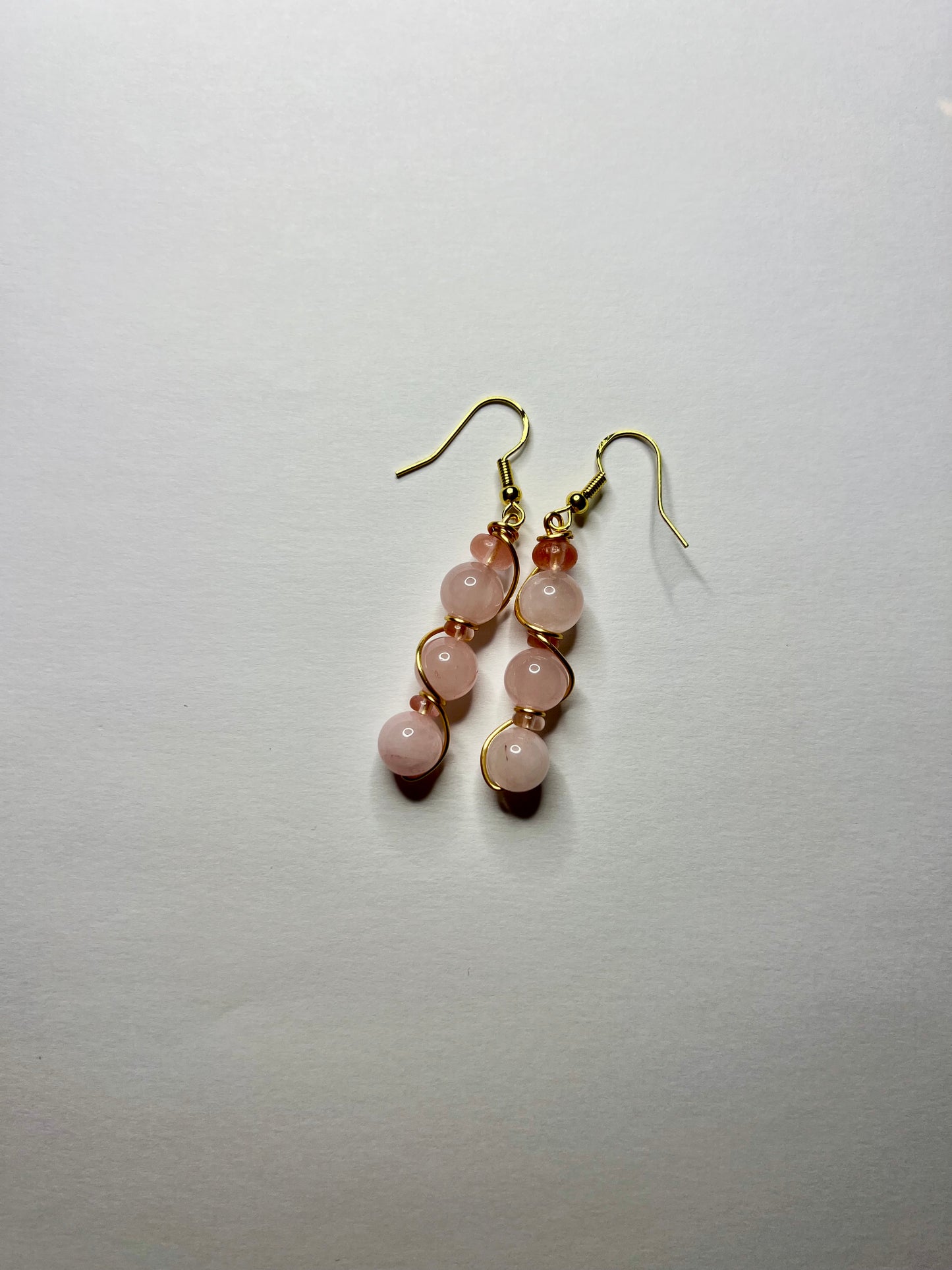 Cherry Quartz & Rose Quartz Set with Choker, Bracelet, Earrings, Necklace